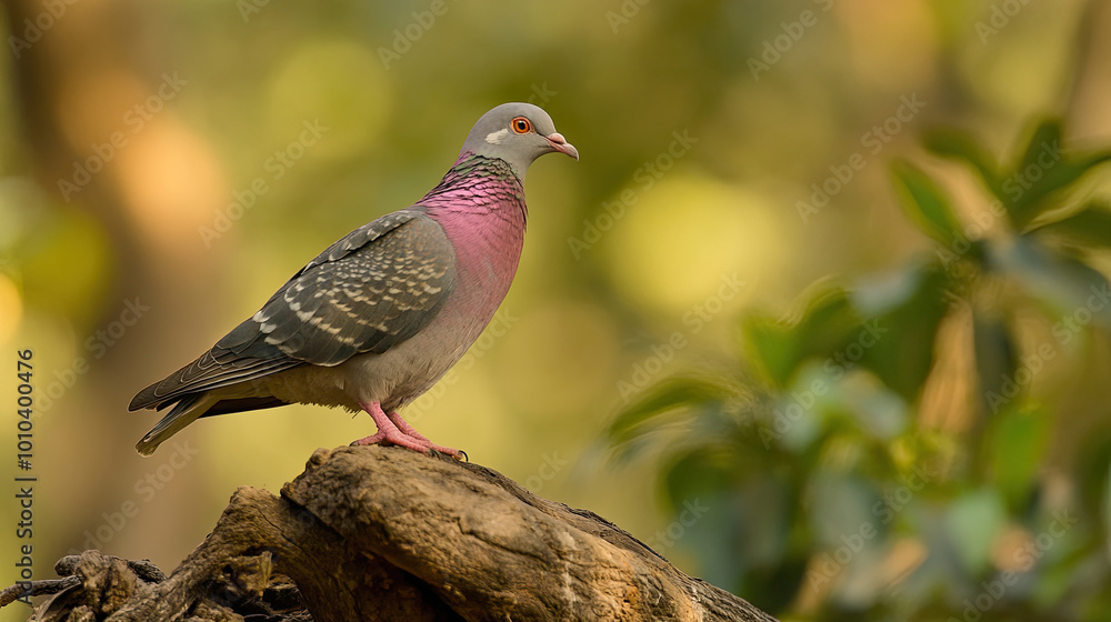 Portrait of a street pigeon against a green background. Portrait of a street pigeon against a green background.