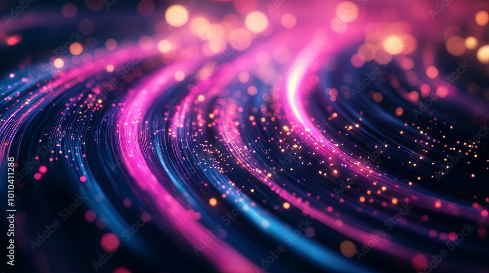 Vibrant abstract waves of light and color Vibrant abstract waves of light and color