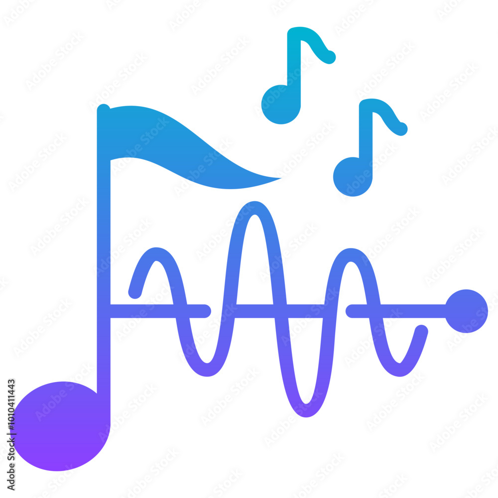 Tableau sur toile Vibrato Icon