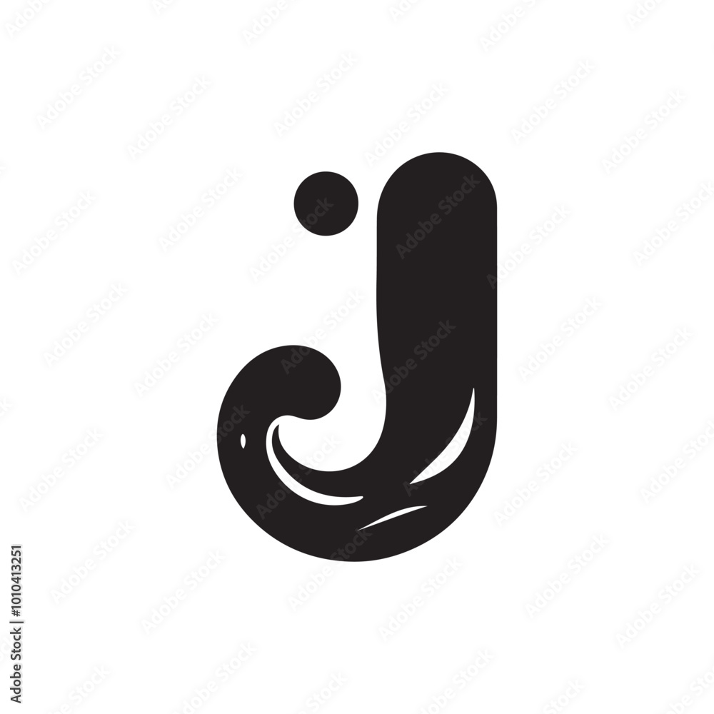 Alphabet Letter J Silhouette Vector Icon: A Minimalistic and Modern Typeface for Premium Business Branding and Creative Projects Alphabet Letter J Silhouette Vector Icon: A Minimalistic and Modern Typeface for Premium Business Branding and Creative Projects