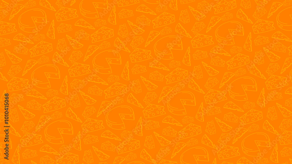 Fototapeta premium pattern cheese with orange background
