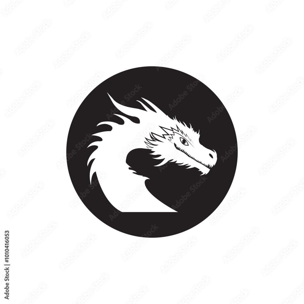 Dragon Snake Logo Design Vector Illustration Dragon Snake Logo Design Vector Illustration