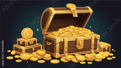 Shiny Cartoon-Style Treasure Trove

