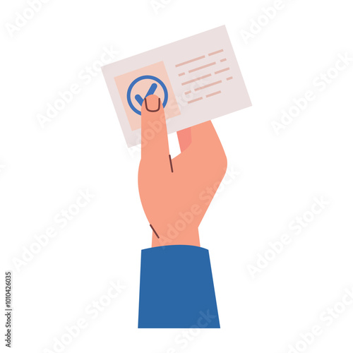 hand mark vote the ballot to elect