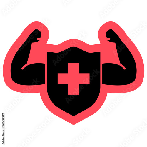 Immune Body Icon, Medical Health