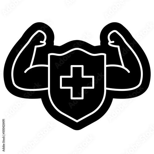 Immune Body Icon, Medical Health