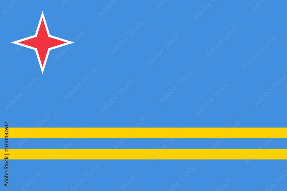 National Flag Aruba, Constituent country in the Kingdom of the Netherlands National Flag Aruba, Constituent country in the Kingdom of the Netherlands
