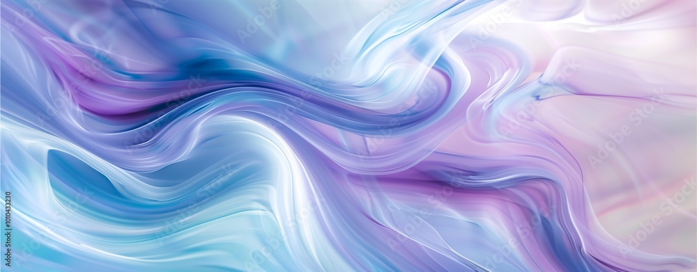 Fototapeta premium Abstract blue silk wave texture with soft light for digital design