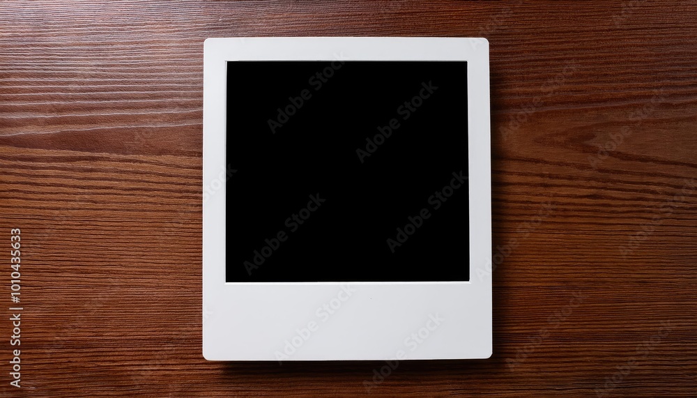 Blank photo frame on wood Blank photo frame on wood