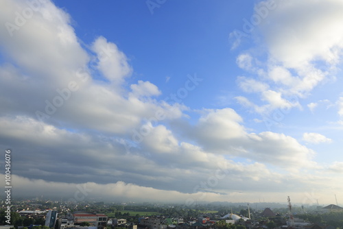 beautiful blue sky with clouds. great for background and wallpaper