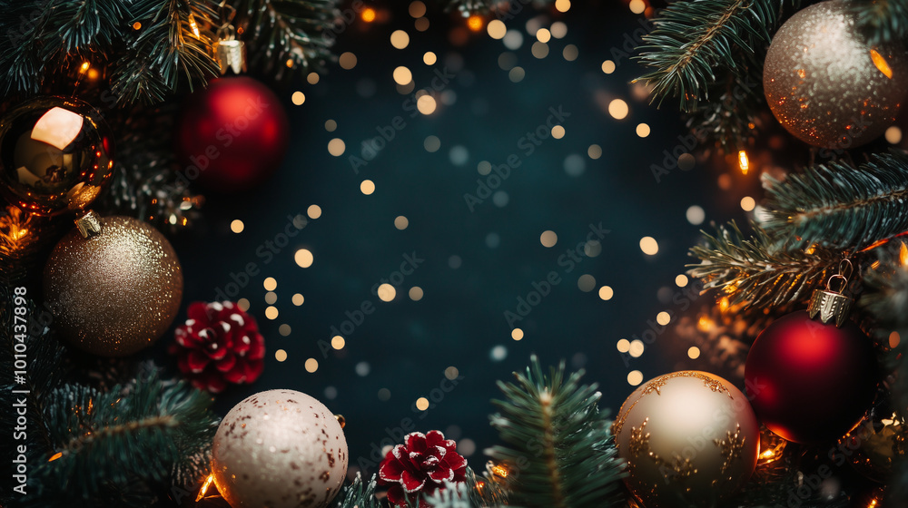 Christmas ornament frame wallpaper background Christmas ornament frame wallpaper background