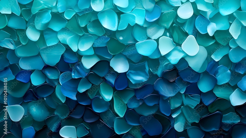Sea glass mosaic wall with flowing water pattern, transparent hues, pop art-inspired vibrant colors Sea glass mosaic wall with flowing water pattern, transparent hues, pop art-inspired vibrant colors