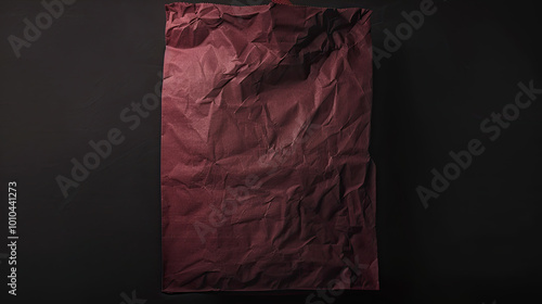 Folded-bottom bag; rough texture and dramatic light create a bold, realistic presentation.