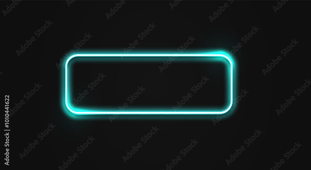 Neon frame blue rectangle set. Glowing colorful rectangular border. Geometric shape action UI elements with copy space. Neon frame blue rectangle set. Glowing colorful rectangular border. Geometric shape action UI elements with copy space.