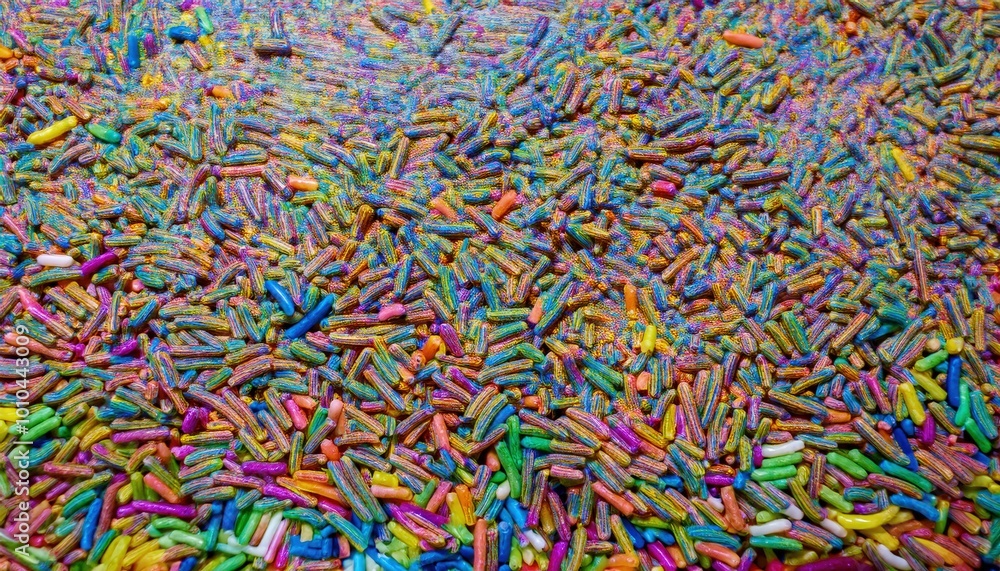 Colorful sprinkles background, creating a vibrant and playful surface. Colorful sprinkles background, creating a vibrant and playful surface.