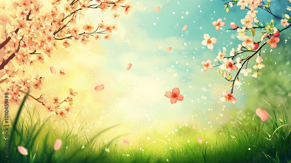 The branch delicate spring flowers The branch delicate spring flowers