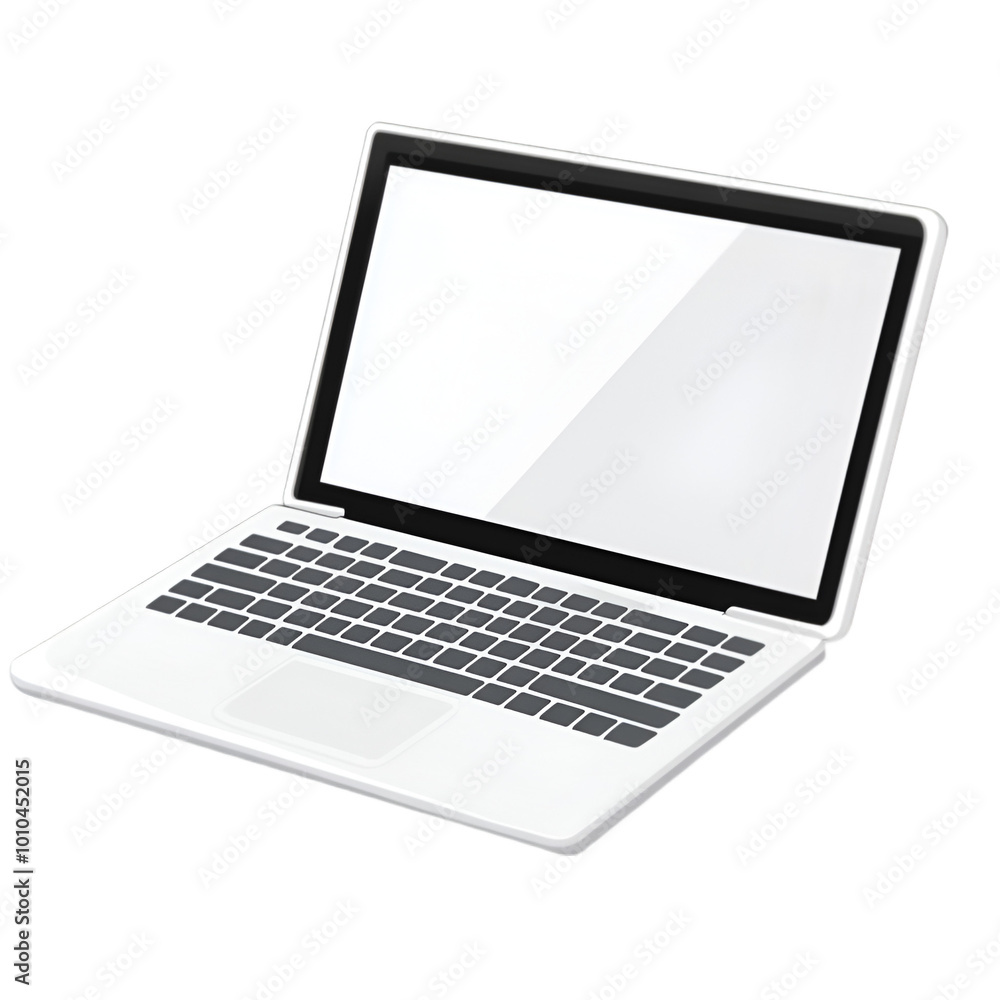 Laptop with screen isolated on white and transparent background. PNG cutout. Laptop with screen isolated on white and transparent background. PNG cutout.
