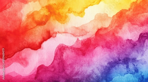 Abstract watercolor painting paint ink liquid fluid painted waves texture colorful background banner - Bold colors, rainbow color swirls wave on paper