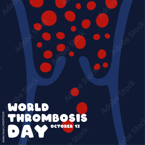 Vector Illustration of World Thrombosis day design vector. Poster, banner, card, background.