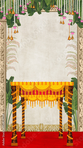 Indian wedding card template wedding ceremony
