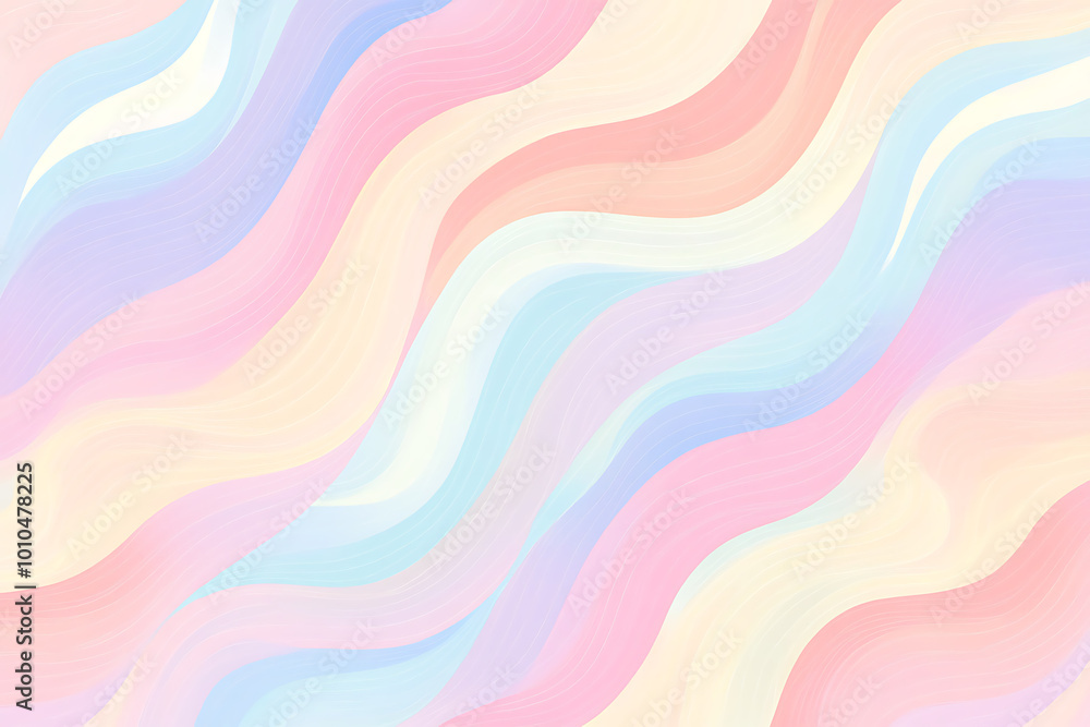 Pastel colored wavy lines seamless pattern Pastel colored wavy lines seamless pattern