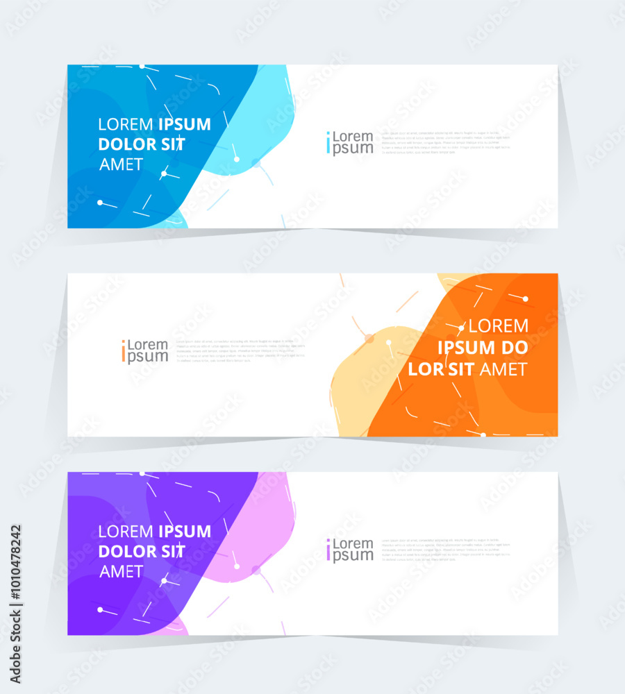 Geometric banner design with Vector presentation template. Geometric banner design with Vector presentation template.
