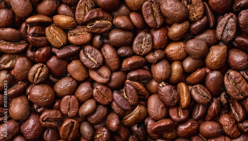 Coffee beans background, creating a rich and textured surface. Coffee beans background, creating a rich and textured surface.