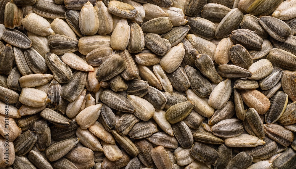 Sunflower seeds background, creating a textured and earthy surface. Sunflower seeds background, creating a textured and earthy surface.
