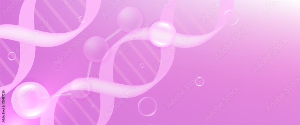 Φωτογραφία Hyaluronic acid and Niacinamide hair and skin solutions ad, pink collagen serum drop with cosmetic advertising background ready to use, illustration vector