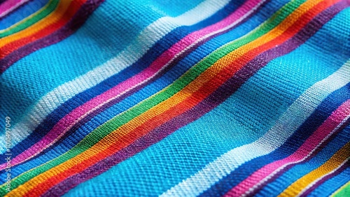 Fabric with blue stripe