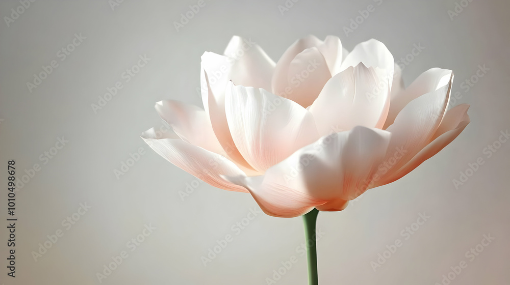 Delicate Pink Flower Blooming in Soft Light Delicate Pink Flower Blooming in Soft Light