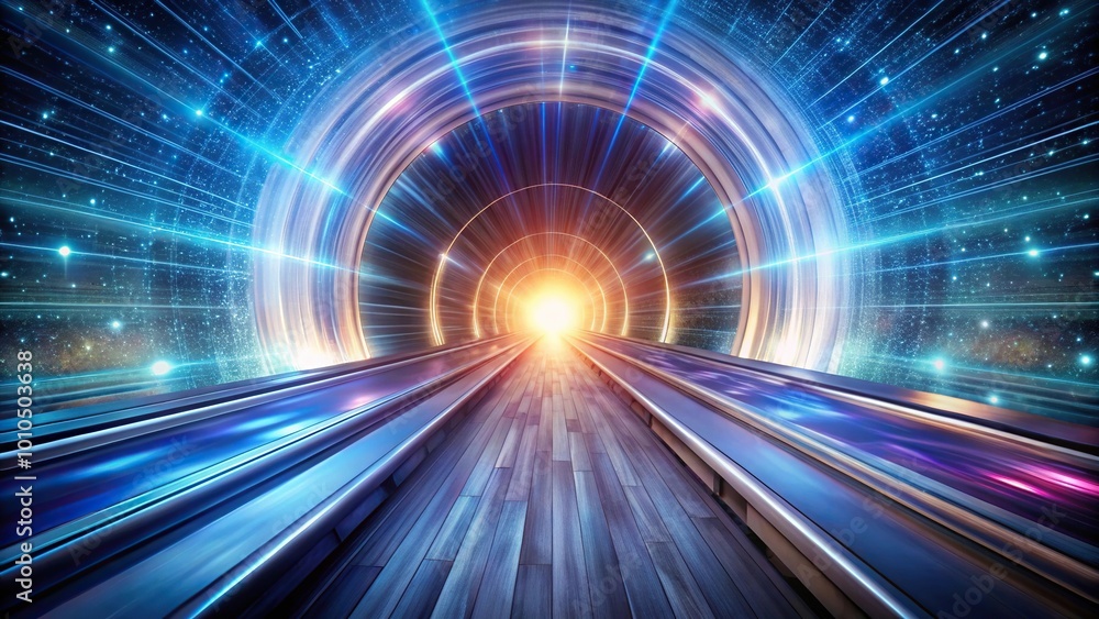 Fast-paced space tunnel travel Fast-paced space tunnel travel