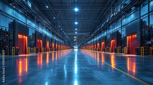 A distribution center using AR to manage global shipments and smart logistics operations