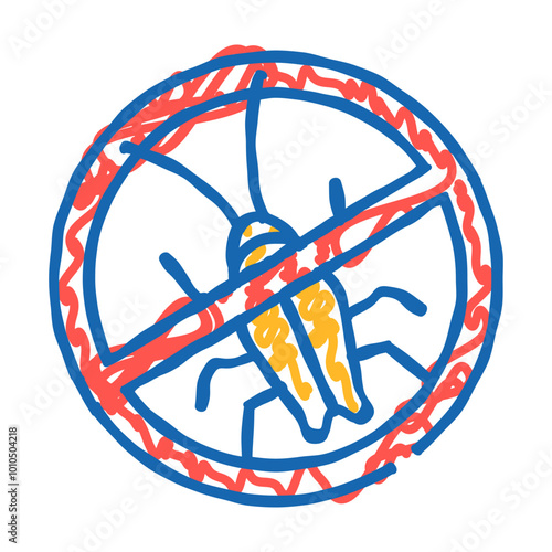 pest control urban gardening doodle icon sketch vector. pest control urban gardening sign. isolated symbol illustration