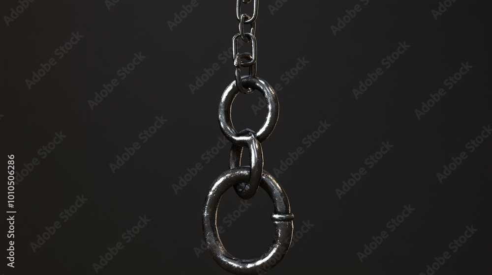 Close-up of a Metal Chain with Links Close-up of a Metal Chain with Links