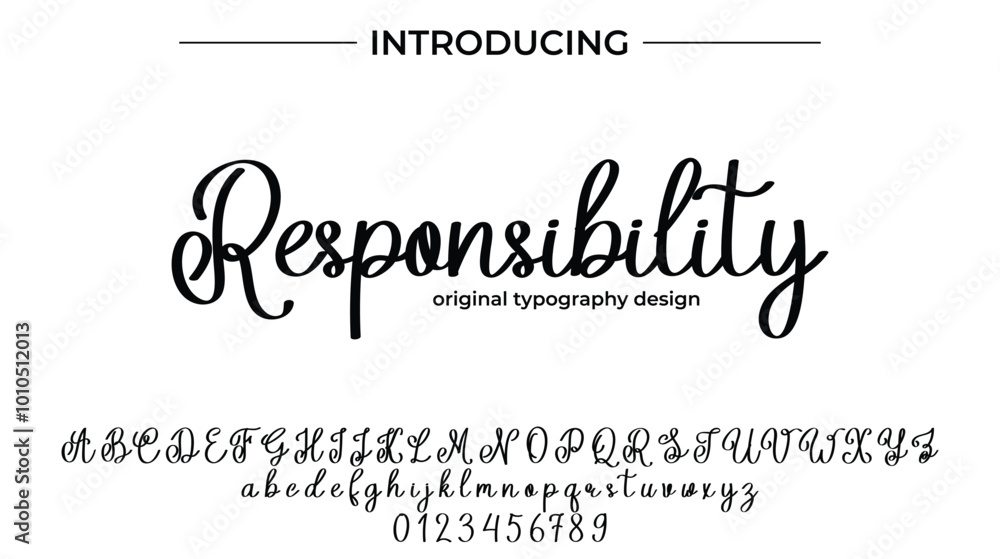 Responsibility Font Stylish brush painted an uppercase vector letters, alphabet, typeface Responsibility Font Stylish brush painted an uppercase vector letters, alphabet, typeface