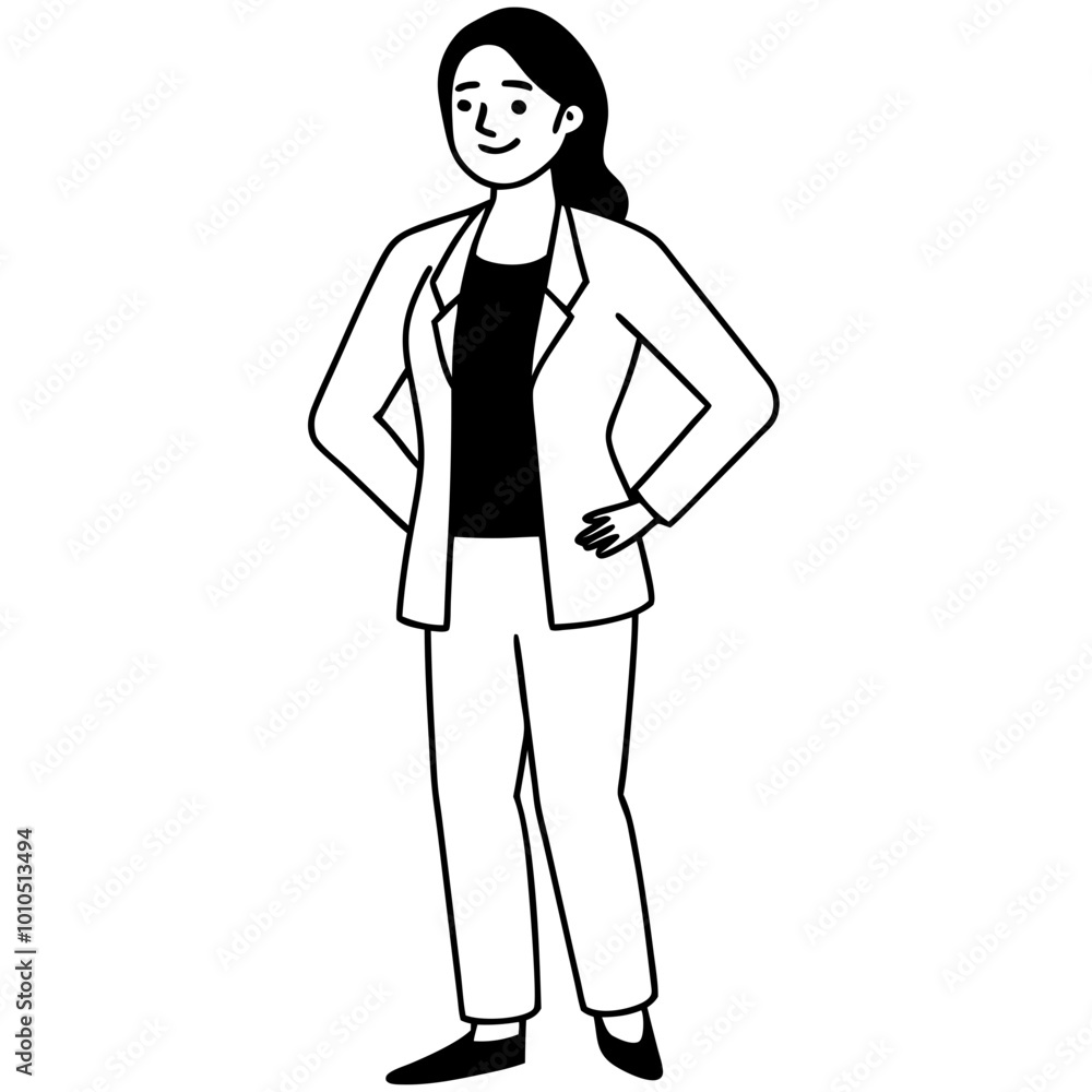 Confident Young Woman Posing in Vector Style for Empowerment and Self Expression
Confident Young Woman Posing in Vector Style for Empowerment and Self Expression