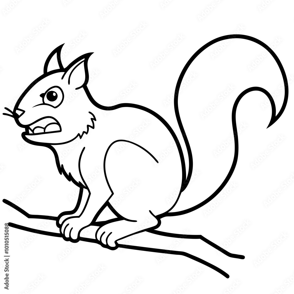 Vector Illustration of an Angry Squirrel with a Fluffy Tail Perfect for Kids Room Decor
Vector Illustration of an Angry Squirrel with a Fluffy Tail Perfect for Kids Room Decor