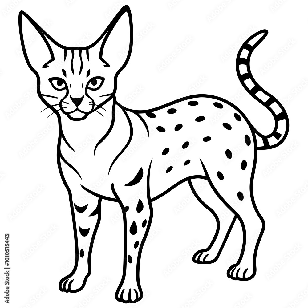 Vector Art Depicting an Upset Serval Ears Back Showcasing its Wild Nature
Vector Art Depicting an Upset Serval Ears Back Showcasing its Wild Nature