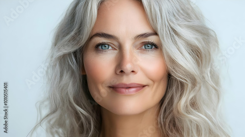 Gray Hair Beauty: A Woman's Grace and Confidence