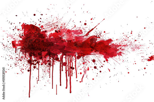 Abstract Blood Dripping Patterns on Dark Background