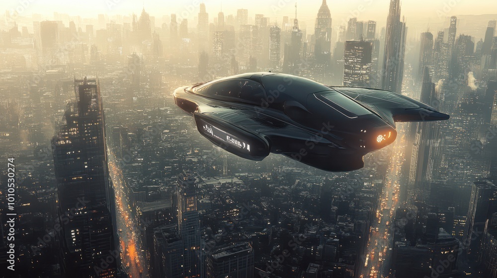 a photorealistic image of a futuristic flying car soaring above a sprawling cityscape a photorealistic image of a futuristic flying car soaring above a sprawling cityscape
