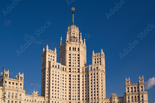 Residential building on Kotelnicheskaya embankment. One of the seven realized Stalin skyscrapers in Moscow. photo