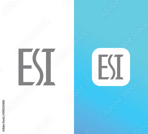 Letter ESI Monogram Logo Design