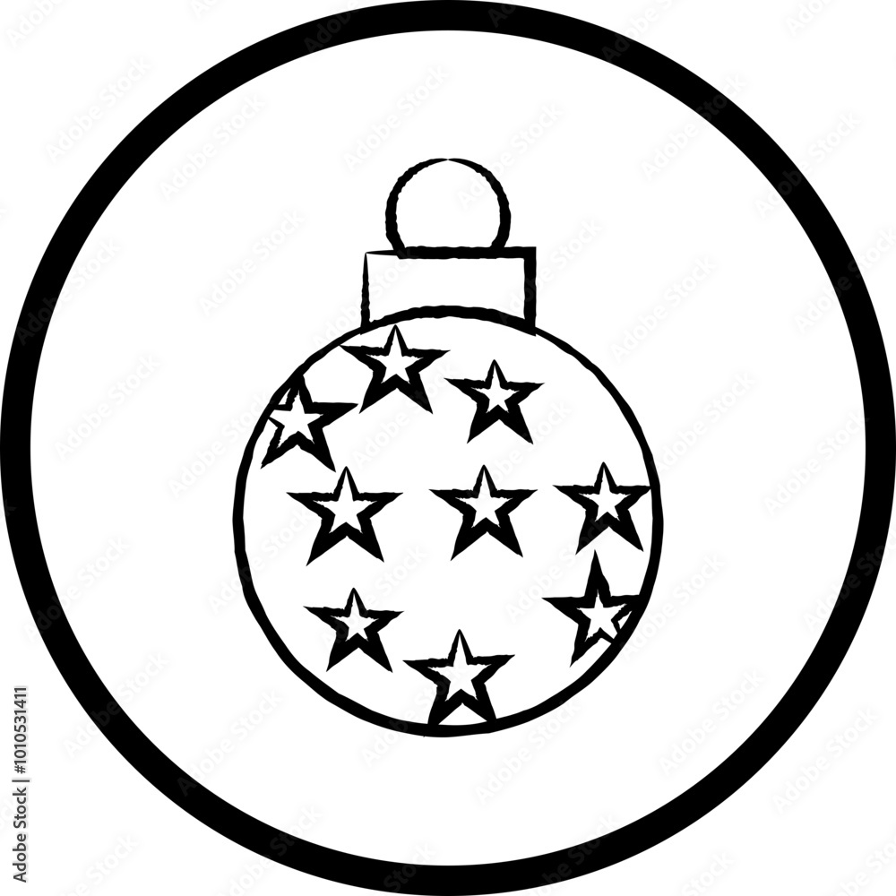 Obraz premium Christmas, New Year Vector Icon element, Isolated white background