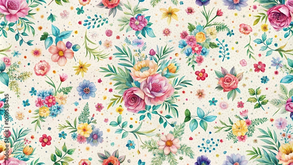 Floral confetti seamless pattern for fabric, wallpaper, wrapping Floral confetti seamless pattern for fabric, wallpaper, wrapping