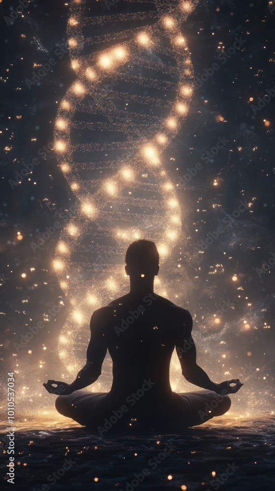 Silhouette and Luminous DNA in Cosmic Realm Silhouette and Luminous DNA in Cosmic Realm