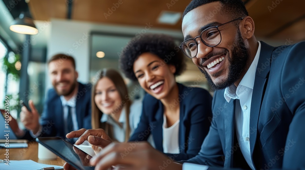 Group of Professionals Collaborating in a Modern Office Group of Professionals Collaborating in a Modern Office