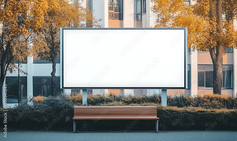 blank billboard poster mockup on college campus, event promotion and educational branding blank billboard poster mockup on college campus, event promotion and educational branding