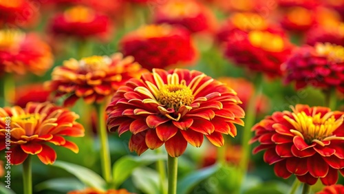 Floral wallpaper featuring common zinnia red and yellow flowers